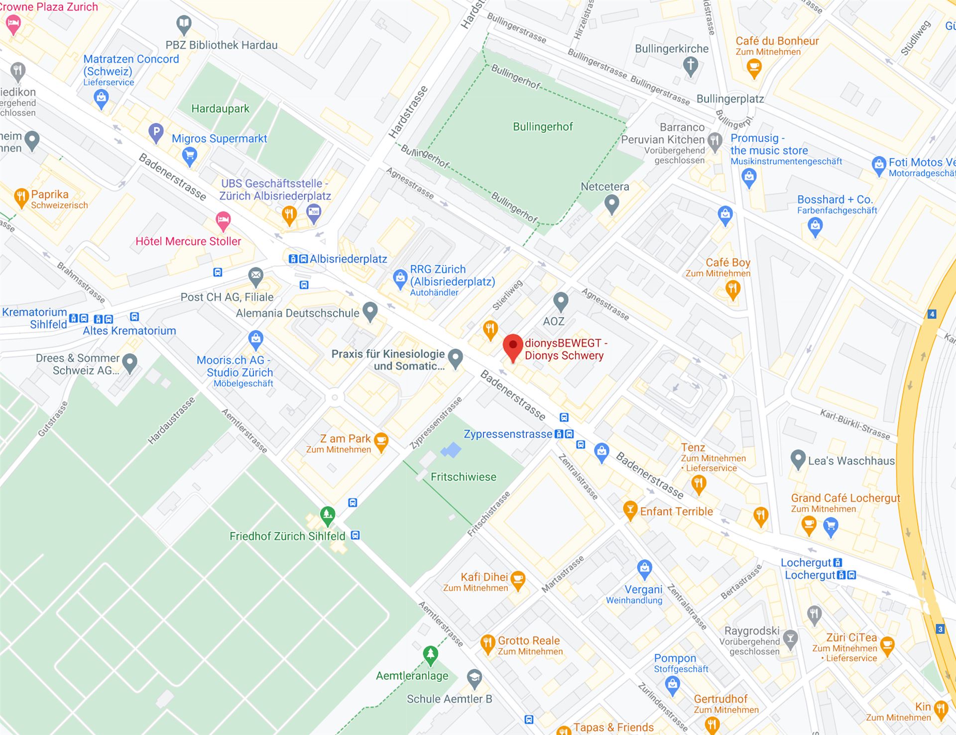 dionysBEWEGT - Dionys Schwery | dionysBEWEGT - Standort Praxis Zürich